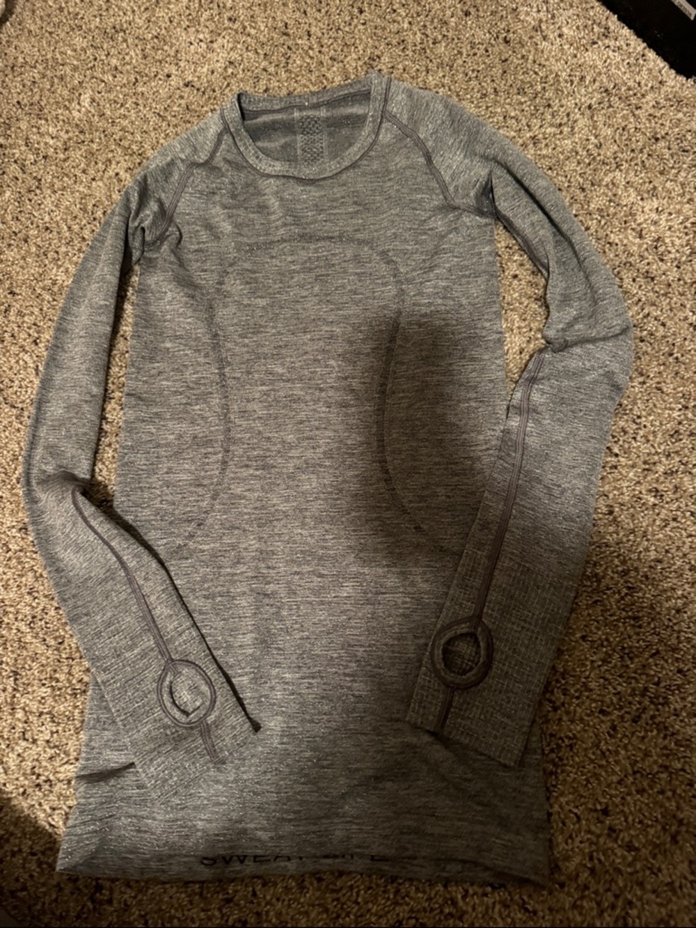 lululemon athletica Grey Long-Sleeve Crew Top